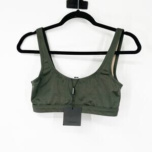 Dixperfect Green Scoop Neck Bikini Top NWT